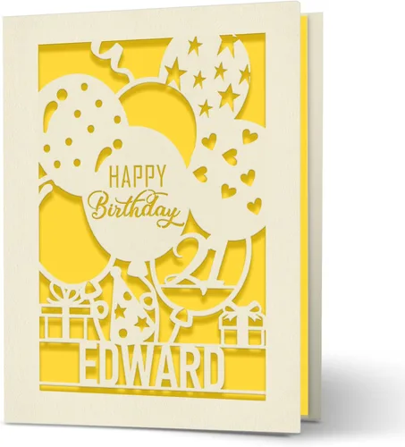 Vista 8 de EDSG Tarjetas de cumpleaños personalizadas para mujeres y hombres, tarjeta de feliz cumpleaños para hermana, mamá, papá, hija, hijo, esposo, Azul