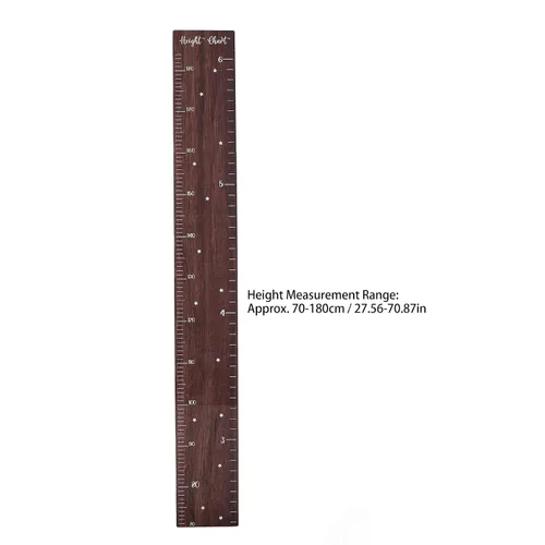Vista 5 de Wooden Ruler Growth Chart, Height Measurement Ruler, Walnut Wood Height Chart with Measuring Tape, Installation Growth Chart for Toddlers Bedroom