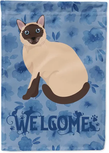 Vista 62 de Caroline's Treasures CK5005GF Bandera de bienvenida de gato abisinio para buzón, bandera decorativa para patio exterior, obras de arte de patio