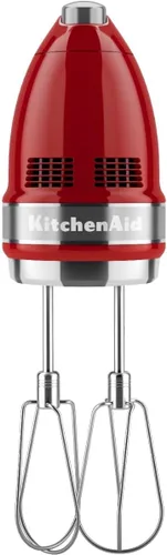 Vista 3 de KitchenAid Batidora de mano de 9 velocidades + paquete de batidora de mano con cable de velocidad variable Rojo imperio