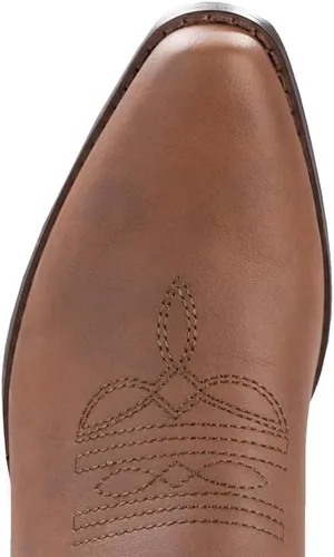Vista 5 de IUV Botas vaqueras para mujer con punta puntiaguda, botas vaqueras de media pantorrilla