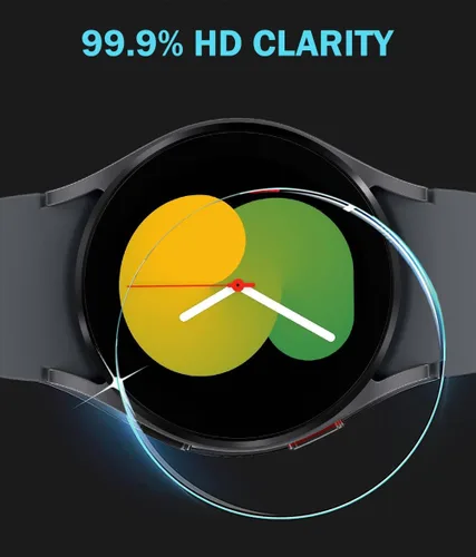 Vista 5 de DEALELE - Funda y protector de pantalla compatible con Samsung Galaxy Watch FE / 5/4 de 1.575 pulgadas, funda protectora de policarbonato