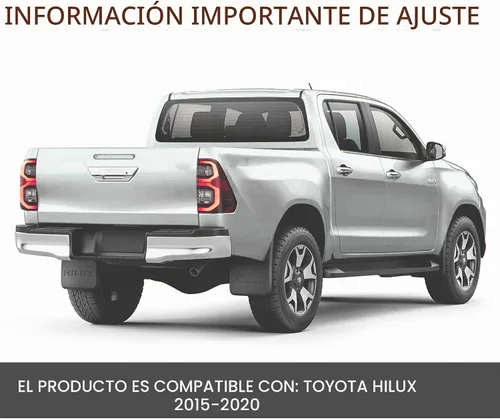 Vista 8 de VLAND Conjunto de luces traseras para Toyota Hilux 2015-2020 Base, Chasis, Doble Cab, SR, DLX (no para Tonka), lámpara trasera con DRL, señal