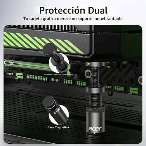 Vista 2 de Acer Soporte de GPU, soporte de GPU con base magnética antideslizante, (S, 0.984-1.969 in)