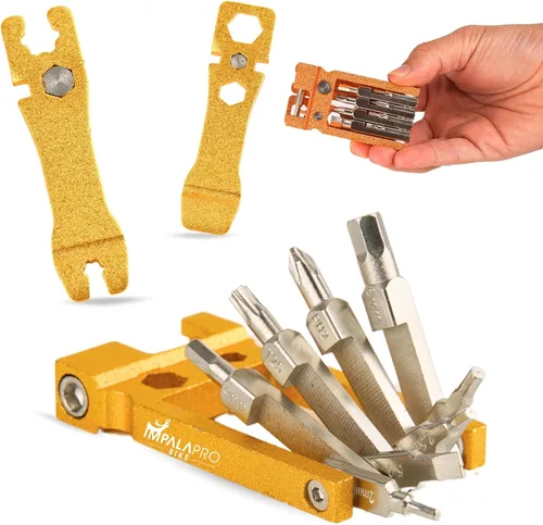 Vista 11 de Kit de herramientas para bicicleta portátil 20 en 1, compacto y ligero (4.14 oz) cromo-vanadio (CRV) - Multiherramienta para bicicleta