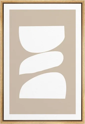 Vista 10 de SIGNWIN Lienzo enmarcado para pared, diseño de planta de bosque de montaña verde pastel, naturaleza, ilustraciones de área silvestre, arte moderno