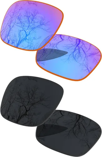 Vista 10 de Juego de 2 lentes polarizadas de repuesto para Oakley Holbrook OO9102 Pack Negro y Negro