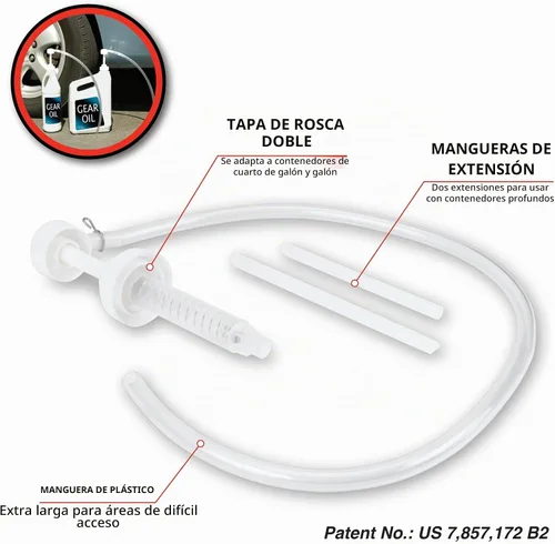 Vista 2 de Performance Tool W1139 Bomba de líquido de cuarto de galón/galón y manguera para aceites de vehículos y mantenimiento
