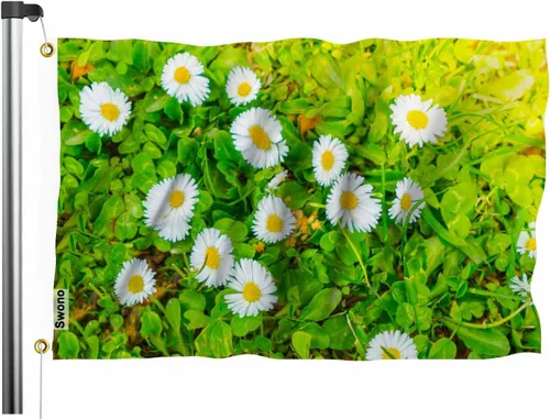 Vista 13 de Swono Bandera de corazón rosa romántico de San Valentín para exteriores e interiores, bandera de 3 x 5 pies para granja
