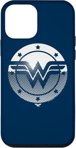 Vista 22 de Wonder Woman Funda con logotipo de escudo de medio tono para iPhone 17