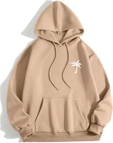 Vista 3 de EELHOE Mens Sweatshirts Cotton Casual Long Sleeve Jersey with Hood Regular Fit Stylish Print Graphic Pullover