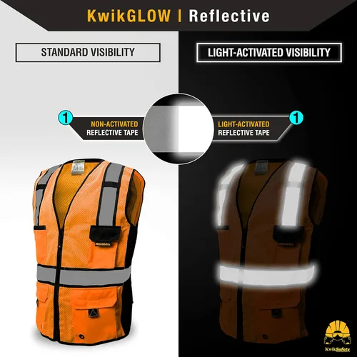 Vista 3 de KwikSafety RoadBOSS Econ & Premium Safety Vest Class 2 ANSI OSHA