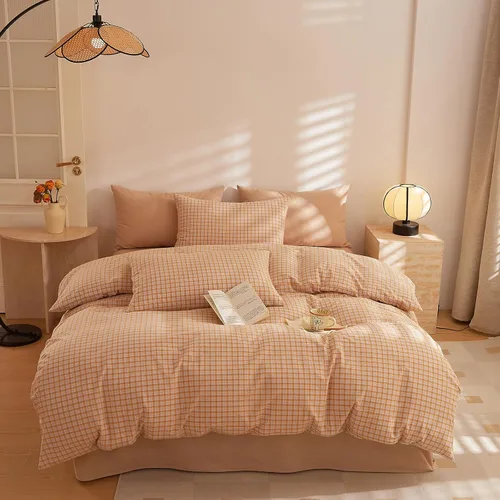 Vista 26 de VCLIFE - Juego de funda de edredón de algodón para cama individual, matrimonial, Queen, King, moderno, geométrico, juego de ropa de cama gris