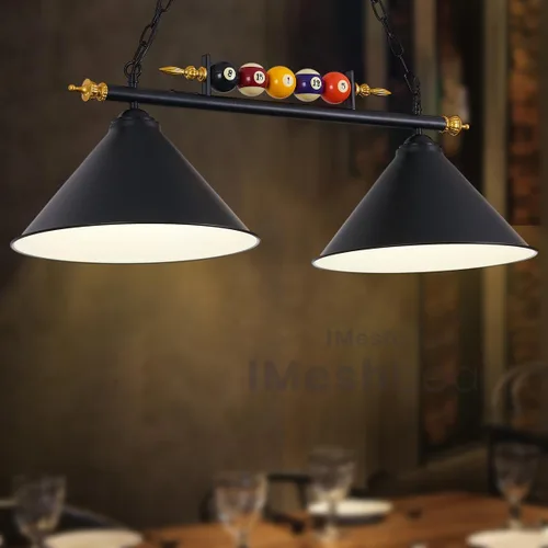 Vista 4 de iMeshbean Luces colgantes de mesa de billar de 43 pulgadas, accesorios de iluminación de mesa de billar para mesa de 7 pies y 8 pies, diseño de bola