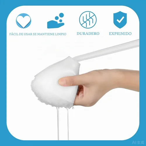 Vista 5 de Eaasty - Juego de 4 trapeadores para inodoro con soporte, mango largo