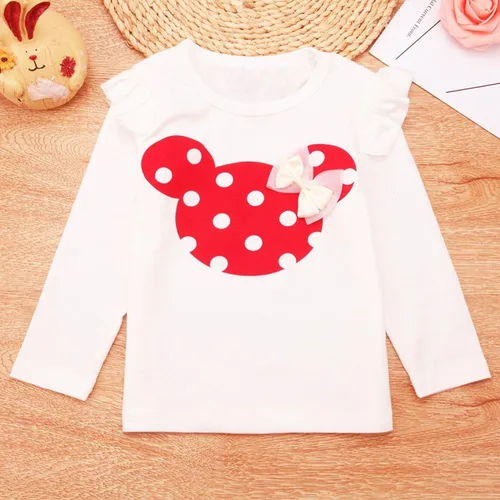 Vista 2 de Conjunto de ropa de bebé niña de 2 piezas de camiseta de manga larga pantalones