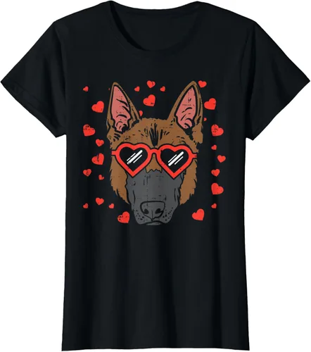 Vista 35 de Camiseta de regalo para perro con cara de pastor alemán, Negro, S