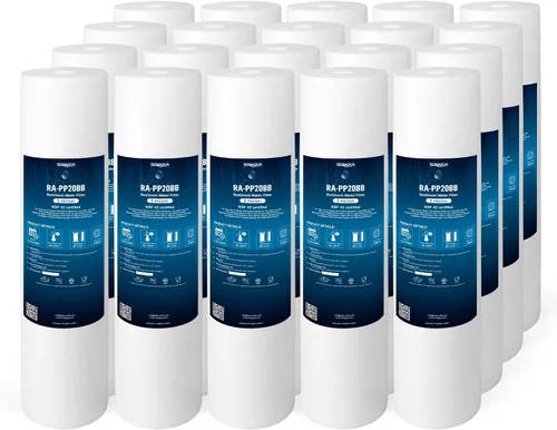 Vista 12 de Ronaqua Cartucho de filtro de agua de repuesto de sedimentos grandes de 10 x 4.5 pulgadas, 5 micras, certificado NSF, para toda la casa, compatible