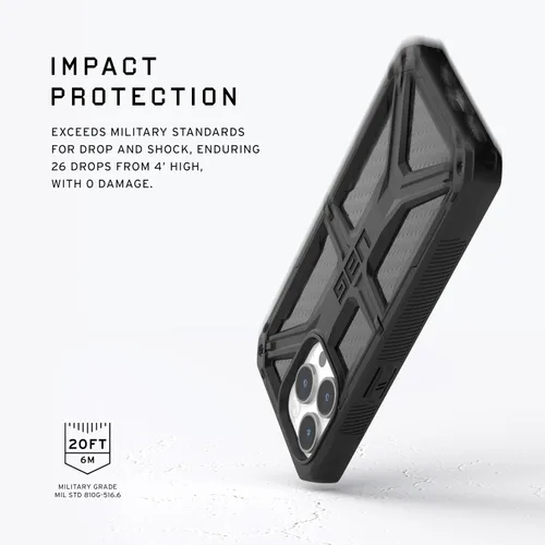 Vista 3 de URBAN ARMOR GEAR UAG Funda [versión actualizada] compatible con iPhone 15 Pro de 6.1 pulgadas, fibra de carbono Monarca, resistente, resistente