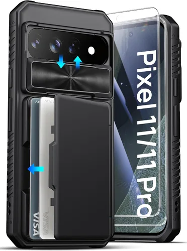 Vista 19 de ATATOO Funda tipo cartera para Google Pixel 10 Pro XL, tarjetero integrado (3-5 tarjetas) [bloqueo RFID] y cubierta de cámara deslizante, protección