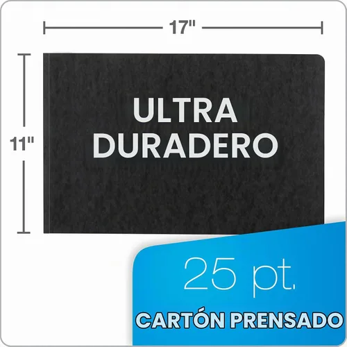 Vista 2 de Oxford Pressboard Cubierta de informe de 11" x 17", capacidad de 3", con bisagra lateral reforzada con cinta, tamaño tabloide, negro (13206)