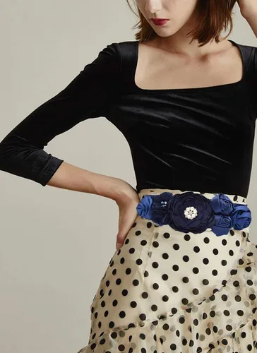 Vista 4 de Bridesmaid Waist Band Flower Satin Bridal Waist Belt for WeddingPartyBridal dress