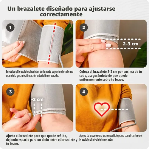 Vista 3 de Greater Goods Monitor de presión arterial - Kit completo de máquina de presión arterial con adaptador de pared y brazalete de confort premium