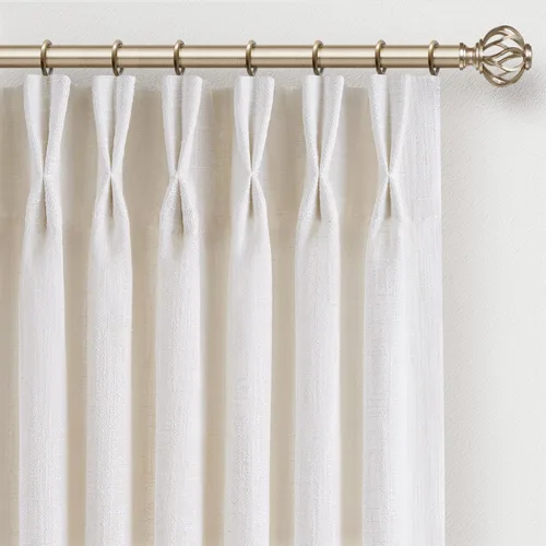 Vista 21 de INOVADAY Cortinas Plisadas con Memoria Entrenada de 96 Pulgadas de Largo, Cortinas de Lino para Sala de Estar, Juego de 2 Paneles de Cortinas Dark