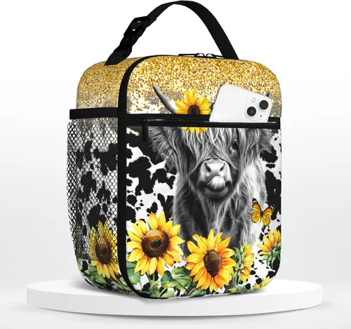 Vista 22 de Lonchera de béisbol para niños, con aislamiento, con diseño de calavera y béisbol, lonchera para niños, escuela, trabajo, oficina, viajes, picnic