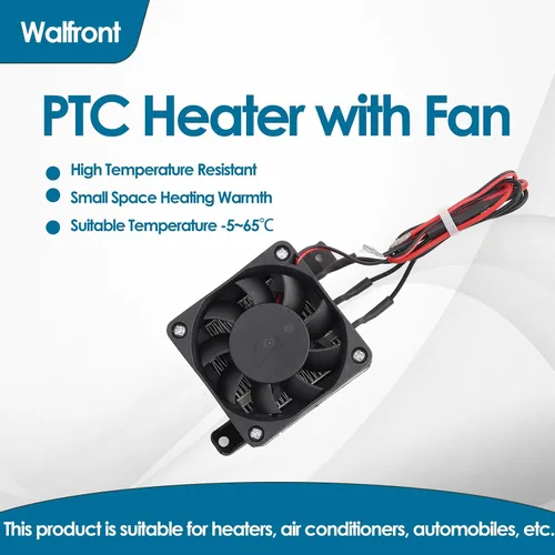 Vista 5 de 110V Mini calentador de termistor de aislamiento de temperatura constante de calefacción de aire con ventilador (24V/350W)