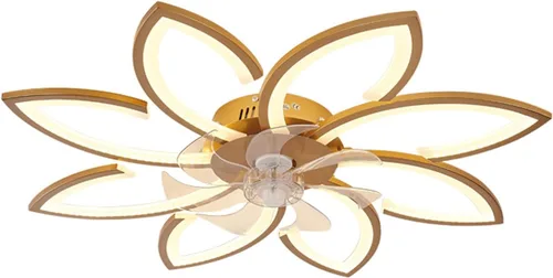 Vista 7 de Ventiladores de techo de 35'' con luces, luces de ventilador de techo sin aspas y control remoto, luz LED regulable de montaje empotrado, moderno
