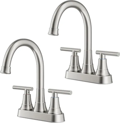 Vista 20 de FORIOUS Juego central de grifos de baño negros y dorados, grifo comercial Negro y dorado
