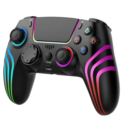 Vista 6 de JYELUK Wireless Controller for PS5 with RGB Lighting, Compatible with PS5 Controller/Windows PC,/Android/iOS