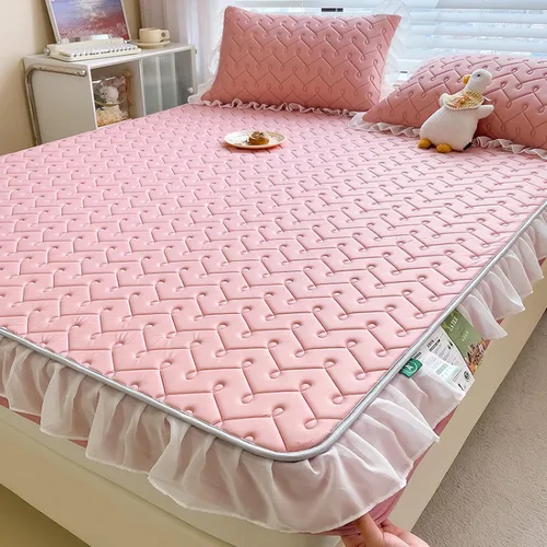 Vista 19 de Sábanas de bolsillo profundo, sábanas de látex de seda de hielo, fundas de colchón con estampado de dibujos animados agradables a la piel, con Gris