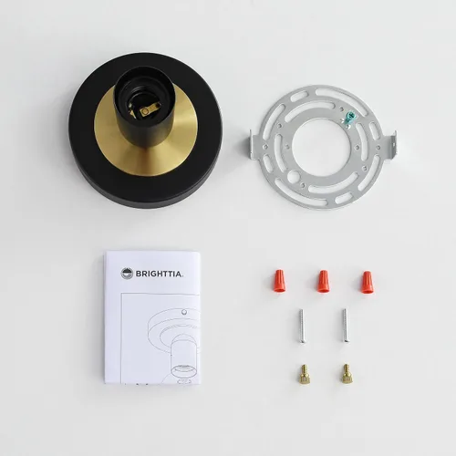 Vista 7 de BRIGHTTIA Luna Uno - Aplique de pared de 1 luz, accesorio industrial moderno de mediados de siglo para pared y techo, lámpara minimalista para baño