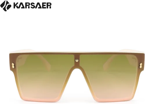 Vista 3 de Karsaer Chic De Gran Tamaño Cuadrado Mujeres Hombres De Una Sol Pieza Gafas De Sol Moda Top Plano Grande Unisex Gafas De Sol Mujeres Hombres K7110