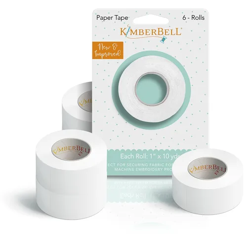 Vista 11 de Kimberbell Cinta de papel - 1 rollo, tamaño: 1" x 10 yardas, costura y bordado a máquina, fácil fijación, sin residuos pegajosos, semitransparente