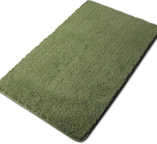Vista 75 de Yeaban Alfombra de pasillo de baño de 24 x 72 pulgadas, antideslizante, alfombra de baño larga de felpilla gruesa, absorbente y lavable, alfombra