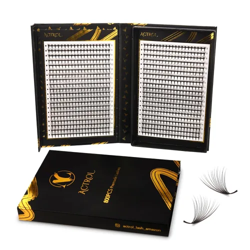 Vista 23 de ACTROL Pestañas de anime con forma de pluma, extensiones de racimo de pestañas naturales de manga individual
