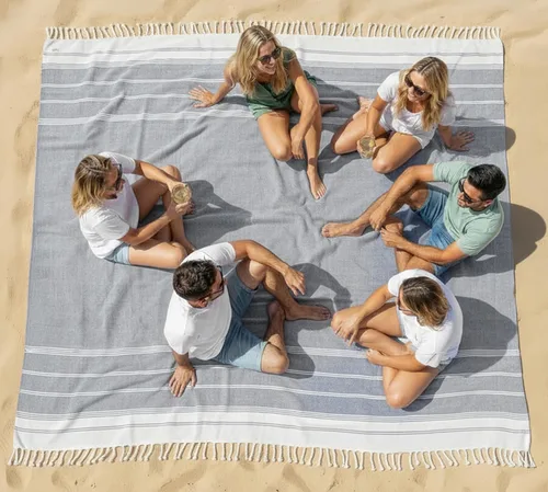 Vista 75 de LANE LINEN - Paquete de 4 toallas de playa de gran tamaño, toalla de piscina prelavada, extragrande, de secado rápido y sin arena, toalla de viaje