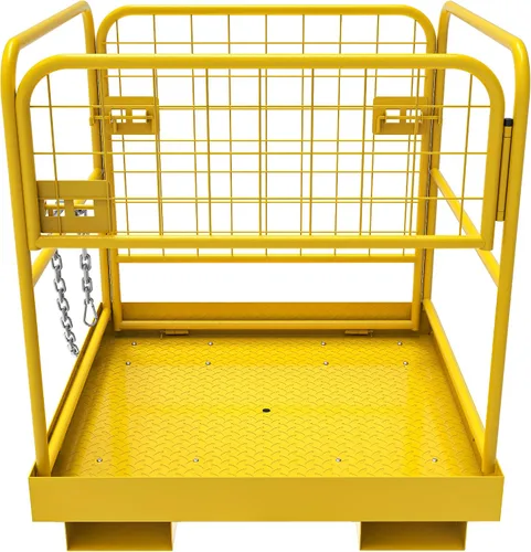 Vista 8 de YITAMOTOR Jaula de seguridad para carretilla elevadora de 43 x 45 pulgadas Amarillo: 43 x 45 pulgadas