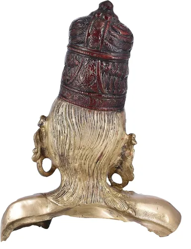 Vista 5 de Figura de ídolo de Parvati de latón de ballena blanca, pieza decorativa para el hogar