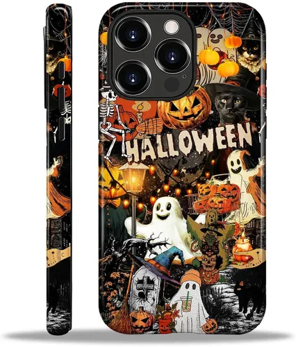 Vista 128 de Funda para iPhone 13 iPhone 14, a prueba de golpes, funda protectora híbrida de 2 capas, doble protección contra caídas, antiarañazos, diseño