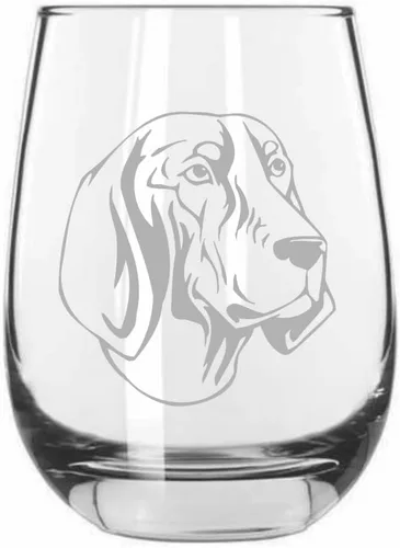 Vista 417 de Shar Pei (chino) - Vaso de vino sin tallo grabado para perro, 15.25 onzas