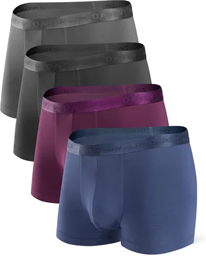 Vista 16 de DAVID ARCHY - Calzoncillos tipo bóxer para hombre (ultra suaves, con soporte, bolsillo, transpirables) en paquete múltiple Negro-a- 6.5