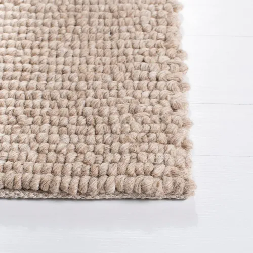 Vista 4 de SAFAVIEH Natura Collection - Alfombra decorativa de 2 x 3 pies, color beige, lana hecha a mano, ideal para zonas de alto tráfico en entrada, sala