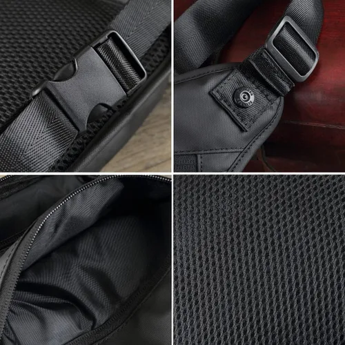 Vista 6 de Riñonera de cintura para hombres y mujeres, 011-negro, Casual