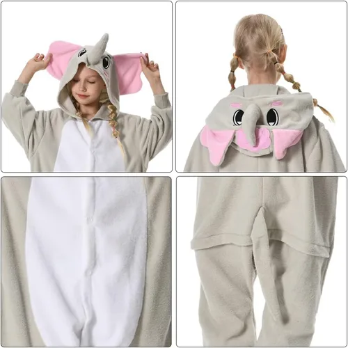 Vista 7 de GONAAP Unisex Animal Onesie Pajamas Kids One Piece Cosplay Outfits Costumes For Girls Costumes