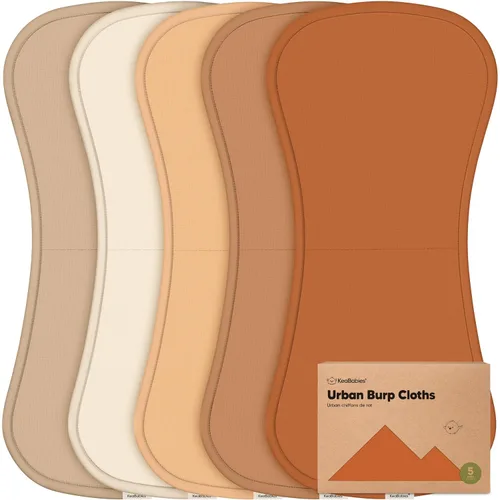 Vista 24 de Paños orgánicos para eructos para bebés niños y niñas, paquete de 5 paños de algodón súper absorbentes para bebés, trapos suaves y afelpados