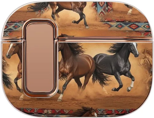 Vista 8 de Soft Plastic Protective Cover Compatible with Airpods Pro 2 Wireless Charging Case Dream Catcher Western Southwest Aztec Horse Art, Accessories for